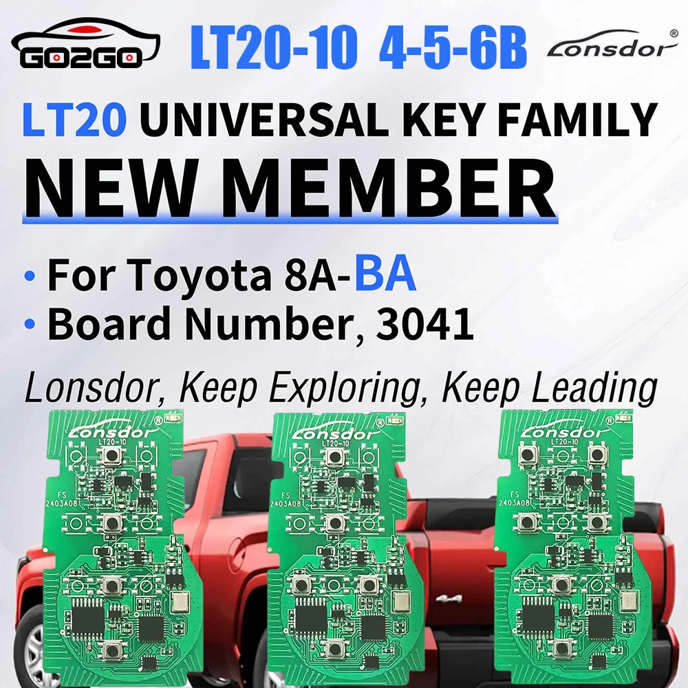 Lonsdor K518 LT20-10 8A-BA PCB Universal Remote Circuit Board 4/5/6 Buttons 3041 For Toyota Tundra Sienna Land Cruiser Alphard