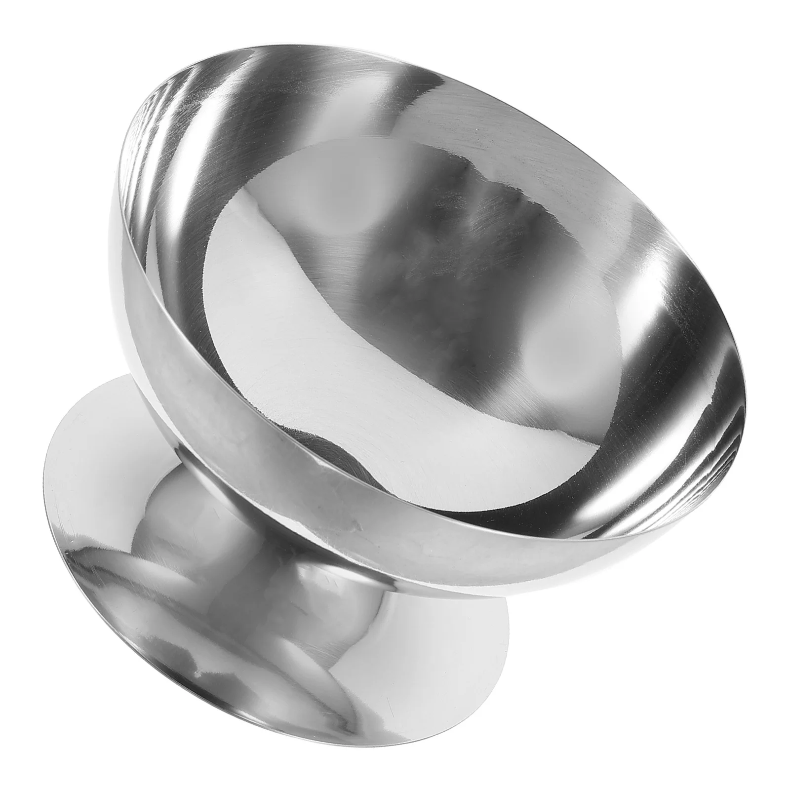 

Stainless Steel Ice Cream Cup Unique Design Dessert Bowl For Jelly Yogurt Milk Shake High Base Metal Dessert Container
