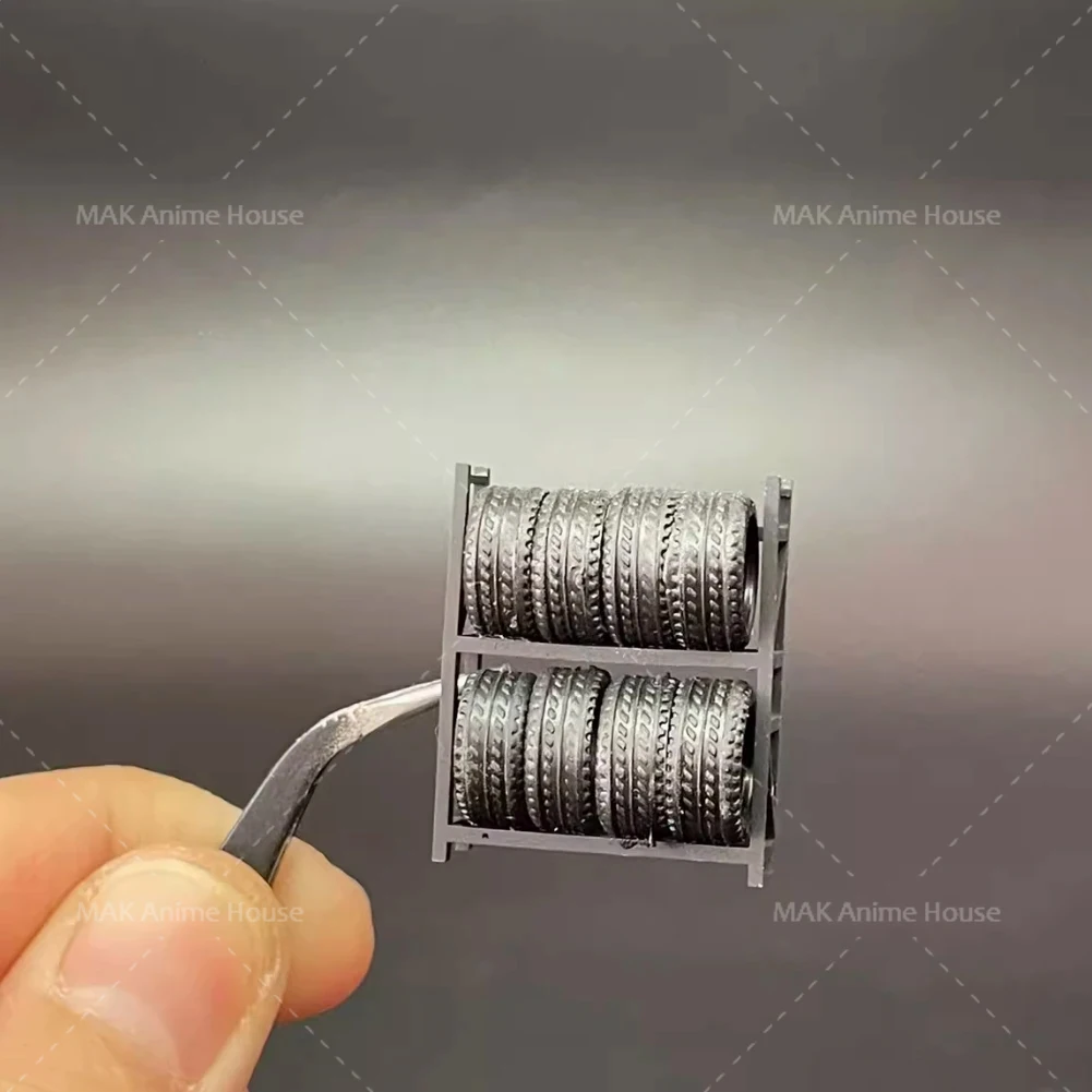 

Miniature 1/64 Scale Tire Rack Garage Scene Auto Repair Accessories Micro Photography Collocation Decor Collect Display Car Toys