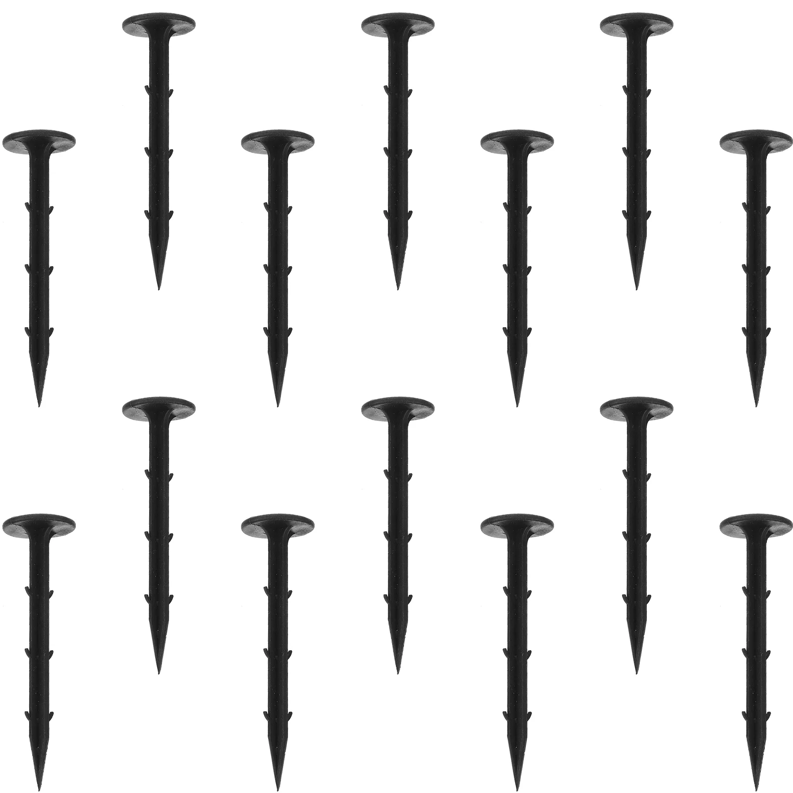 100 Pcs Grass-proof Tarpaulin Nails Tent Pegs Stakes Plastic Camping Beach Hiking Ground Travel