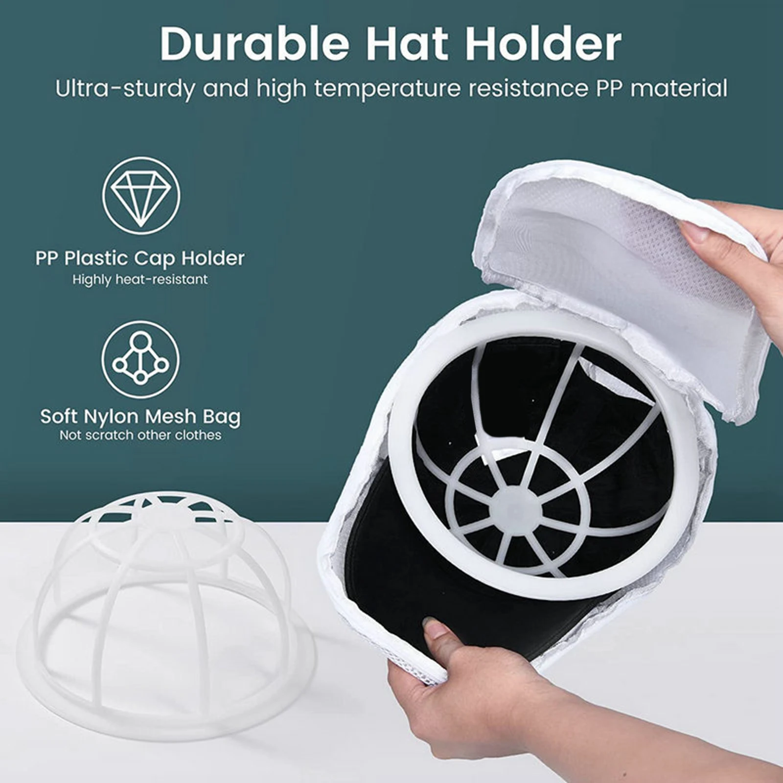 Hat Washer Portable Multifunctional Baseball Cap Cleaner Washing Hat Cage Protector Hat Shaper for Washing Machine or