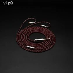 IvipQ-Câble de remplacement pour écouteurs HIFI, 4 cœurs, avec QDC/TFZ/523, 2 broches/MMCX/IE900/N5005, CIEM MK4, taille MoondstressCHJIM, 0.78