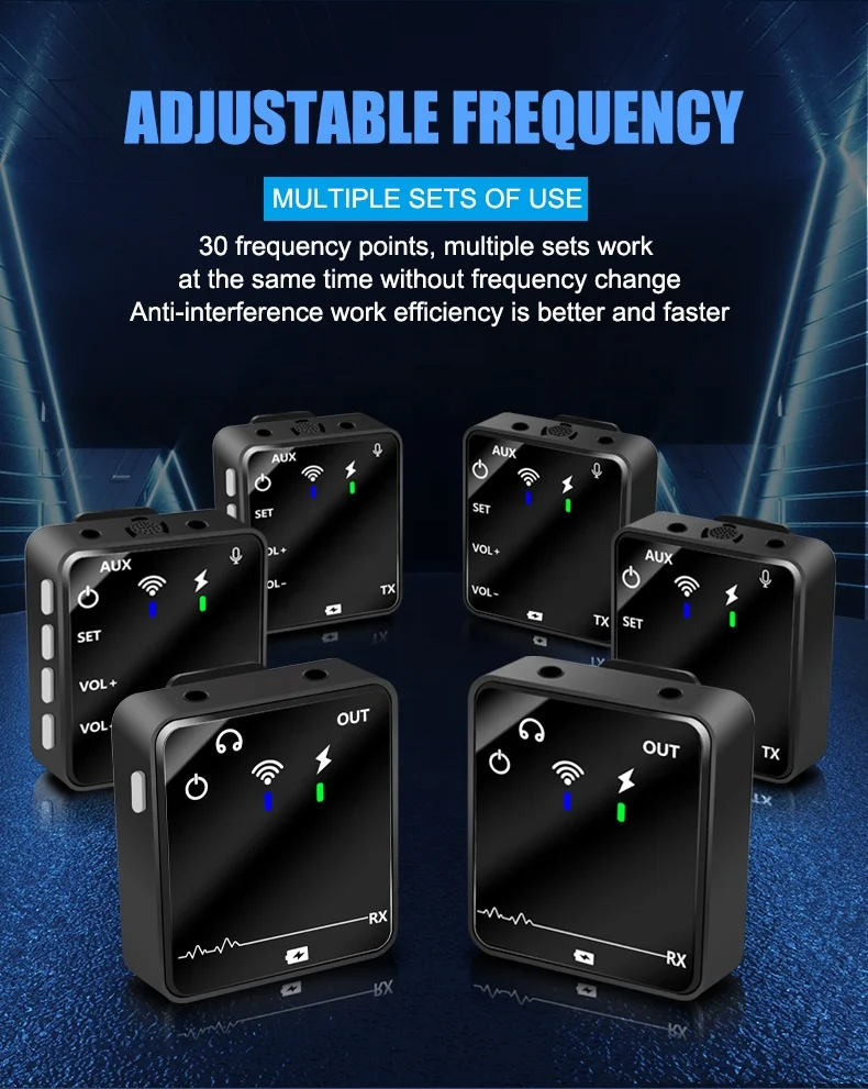 Dieci articoli TLF Xtuga CMX4 CMX3 Smartphone Microfono wireless ultracompatto Microfono a doppio canale per DSLR