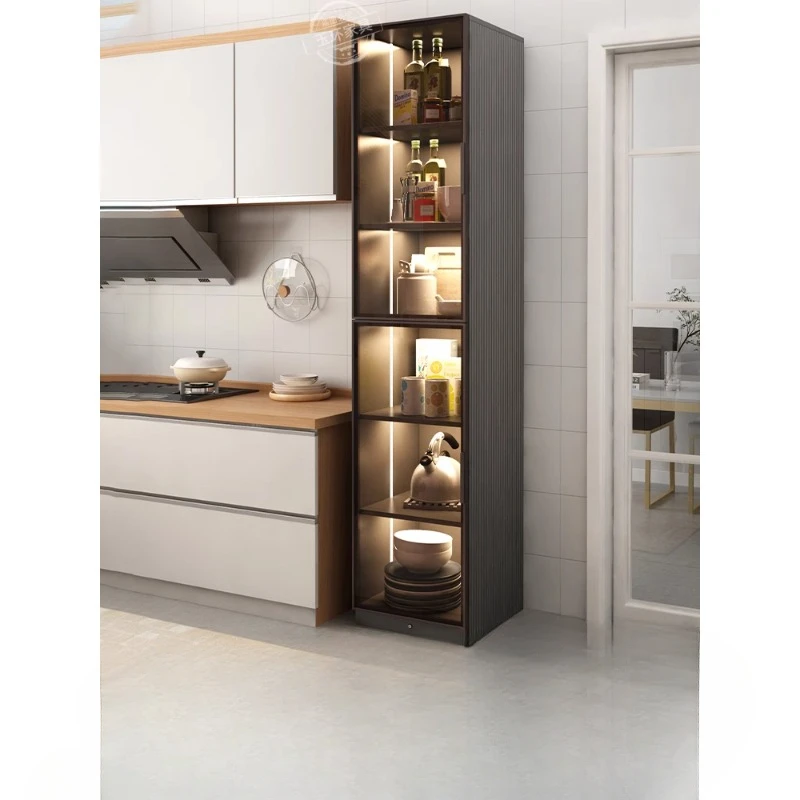 Kitchen shelves, floor-to-ceiling, multi-storey household multi-functional storage cabinets, wall-mounted bowls