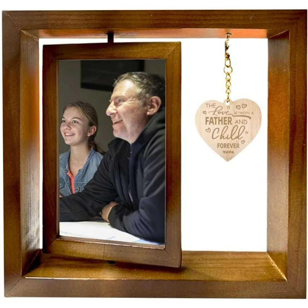 Rotating Photo Frame Memorial Picture Frames Dad Picture Frame Father's Day Picture Frame Best Dad Ever Gift for Dad making kit