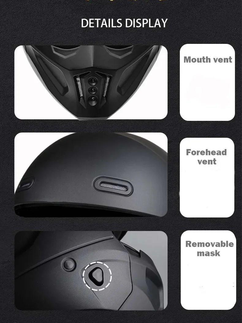 Come With 2 Lens Motorcycle Scorpion Helmet Moto Modular Male Retro  Capacete Casco Cruiser Half Tactical Cap DOT Approved CE
