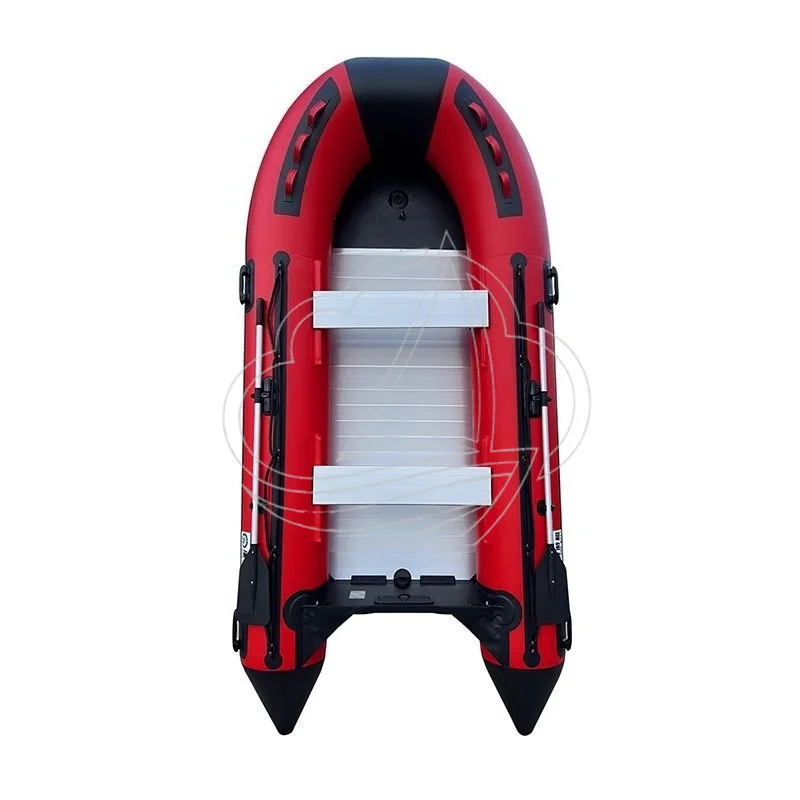 Thickened Aluminum Floor Inflatable Boat Rescue Fishing Dinghy