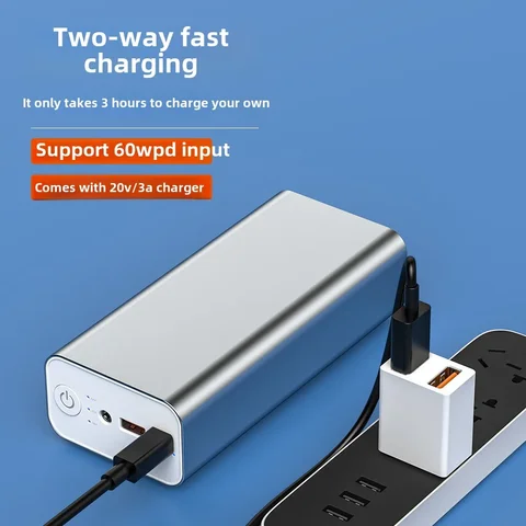 PD Быстрая зарядка 65 Вт Power Bank для ноутбука 30000 мАч Порт постоянного тока из алюминиевого сплава 76 Вт Мобильный источник питания высокой мощности 19 В BCAK