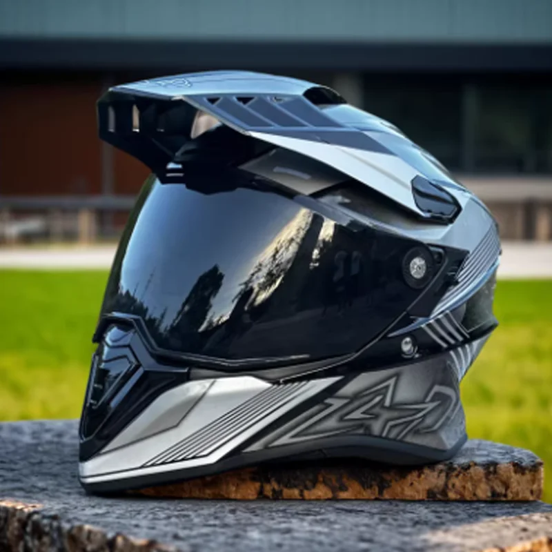 

Профессиональный внедорожный мотоциклетный шлем с сертификацией DOT для мотокросса, езды по пересеченной местности, квадроциклов, с солнцезащитным экраном и двойной линзой