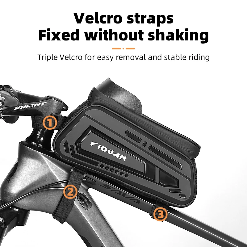 حقيبة دراجة مقاومة للمطر، هيكل صلب، شاشة لمس مقاومة للماء، سعة عالية، دراجة الطريق، دراجة هوائية جبلية، مضادة للاهتزاز، حقيبة دراجة ركوب الدراجات