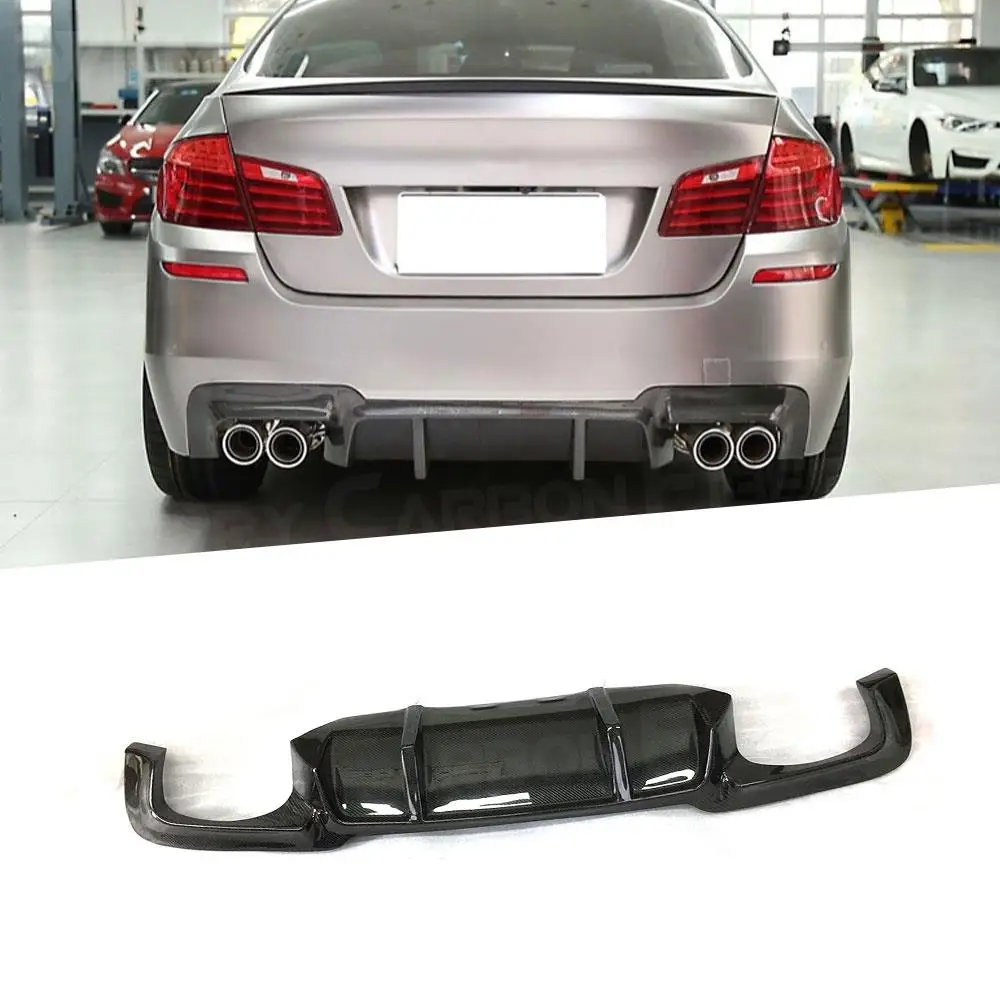 

Для BMW 5 серии F10 M5 седан 2012-2017 задний диффузор, спойлер из углеродного волокна, плавники в стиле акулы, защитная пластина, защита бампера FRP