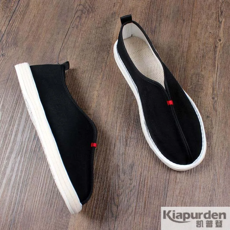 Beijing Men's Cloth Shoes Breathable round Mouth Handmade Thousand Layer Bottom Retro Chinese Style Soft Bottom Monk Shoes