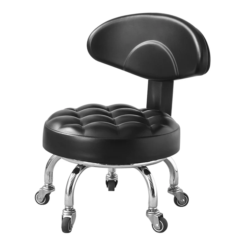 Wheel Small Stool Beauty Salon Chairs Pulley Low Rotation Shoe Stool Children Living Room Beautiful Swivel Chair Salon Equipment