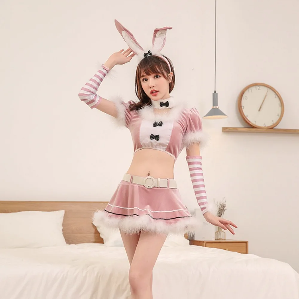 Uniforme de demoiselle d'honneur d'Halloween pour femmes, olympiques de lapin de Noël, tenue de cosplay, robe imbibée pour la danse