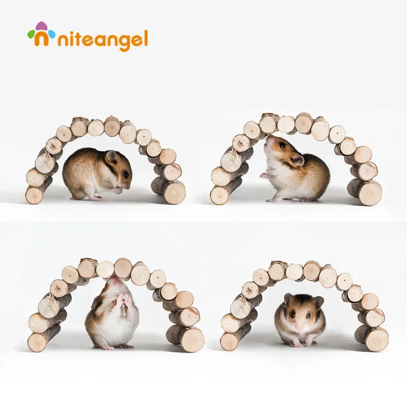 Hamster Natural Shrub Escape Channel Arch Bridge Ladder Grinding Toy Landscaping Supplies