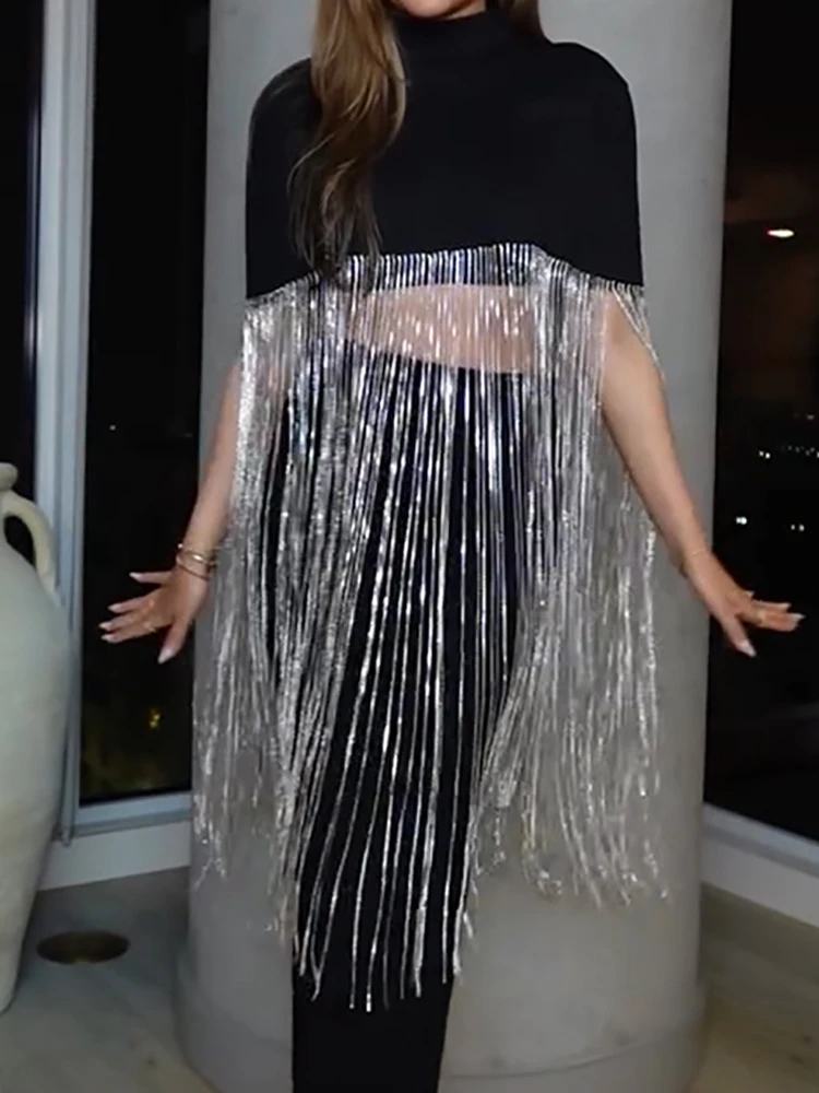 

2026 Half High Collar Tassel Pullover Shirts, Women Loungewear Solid Holiday Tops, Spring Autumn Half Sleeve Sexy Ladies Blouses