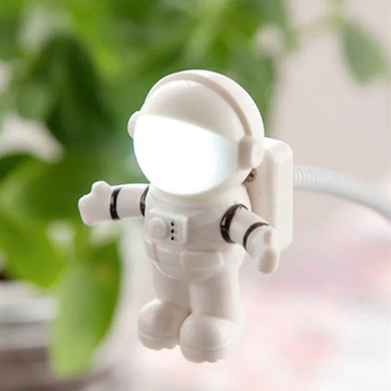 Portátil USB Powered Night Light, Luzes do livro de leitura, Astronaut Desk Lamp, Luz LED para computador, laptop, teclado, iluminação