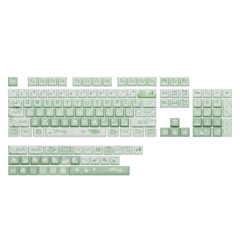 Imagem -04 - Conjunto Completo de Universal Mechanical Key Cap Pbt Material Xda Altura Bola Cap Heat Sublimation Eva Conjunto Completo
