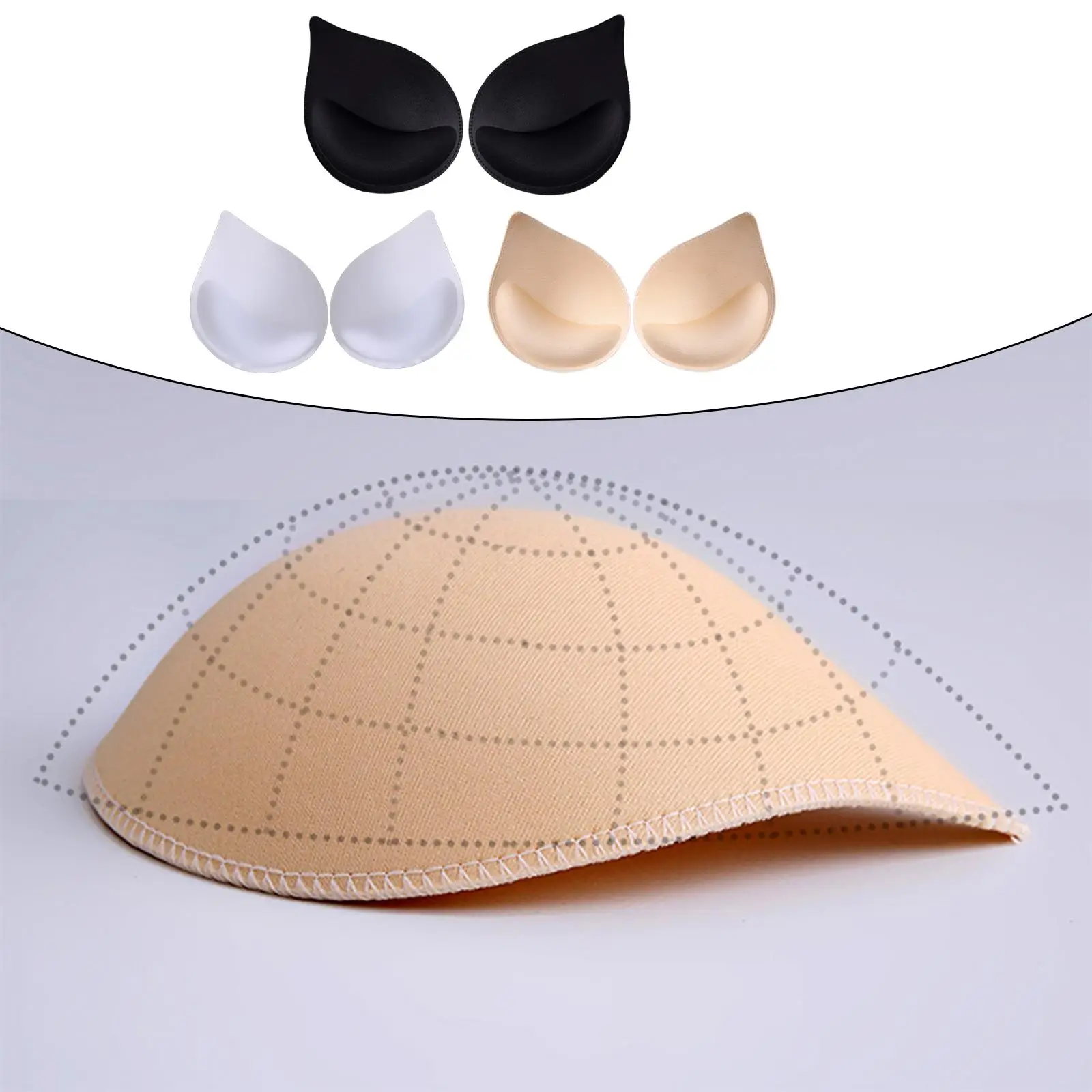 Breast Cup Enhancer Sponge Pads Adjustable Bra Strap Holder Supportive Gathering Inserts for Women Sport Bras Swimwear Tops