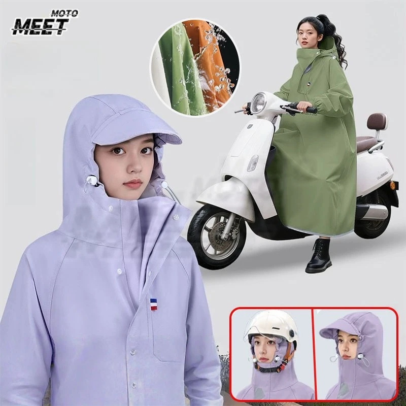 

Утолщенный дождевик Длинный плащ Оксфорд Водонепроницаемый дождевик Дождевик Пончо Унисекс Открытый дождевик с капюшоном Специальное пончо для езды на велосипеде