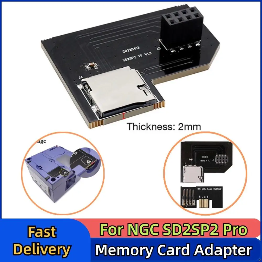 For Nintendo NGC SD2SP2 PRO SD Card Adapter Version V1.3 PAL Serial Port 2 Low CPU Usage Adapter Memory Card Adapter