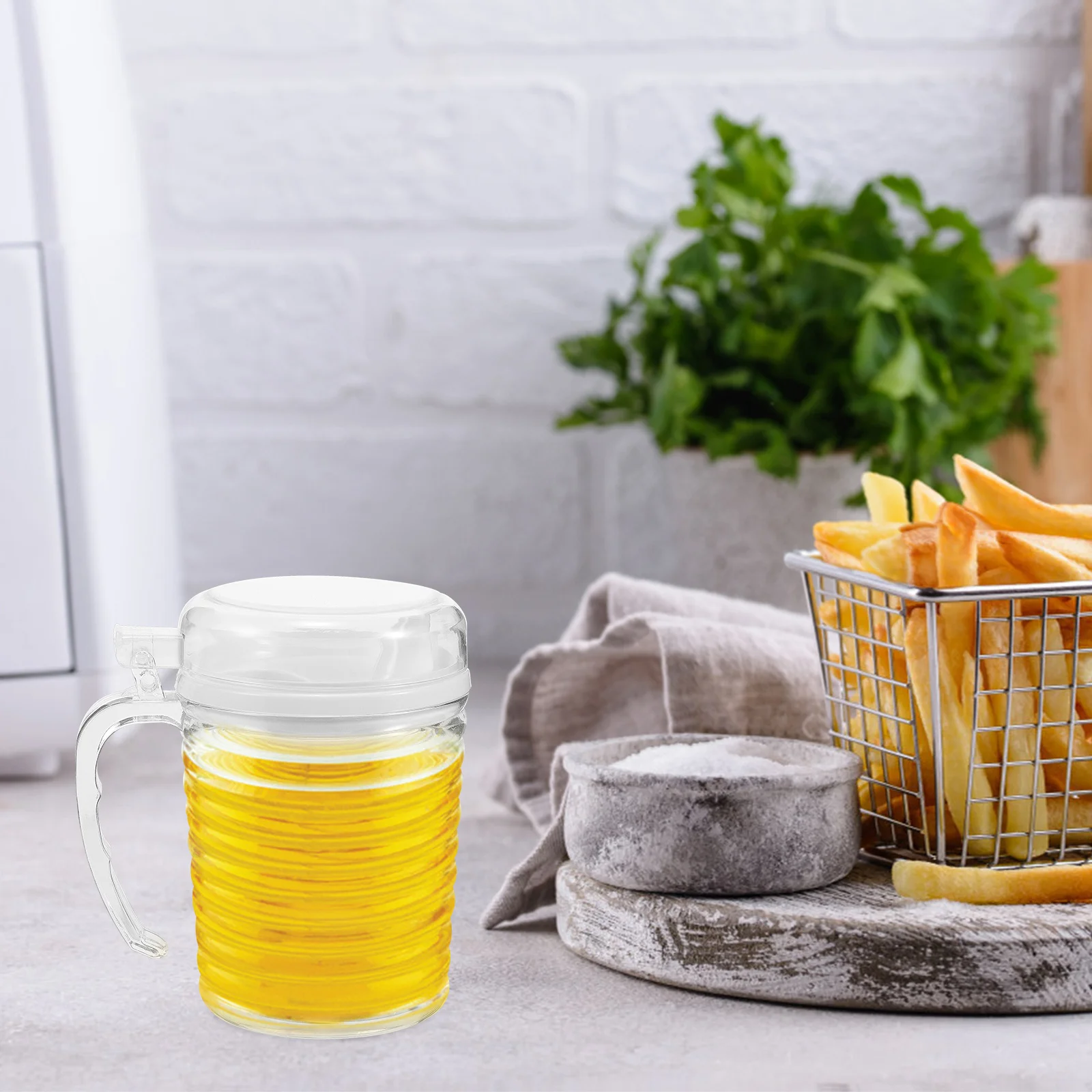 

Plastic Oil Bottle Soy Sauce Container Kitchen Dispenser Large Capacity Spill Proof Oil Jug Reusable Soy Sauce Container