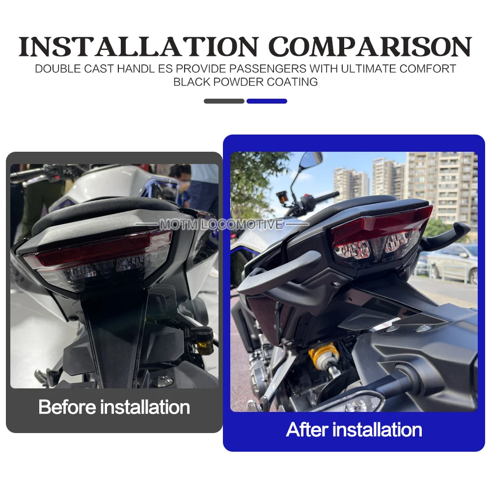 FOR Yamaha MT09/MT-09SP Modified Aluminum Rear Grab Bar, Tail Wing Passenger Aluminum Rear Grab Bar 2024 2025 2026