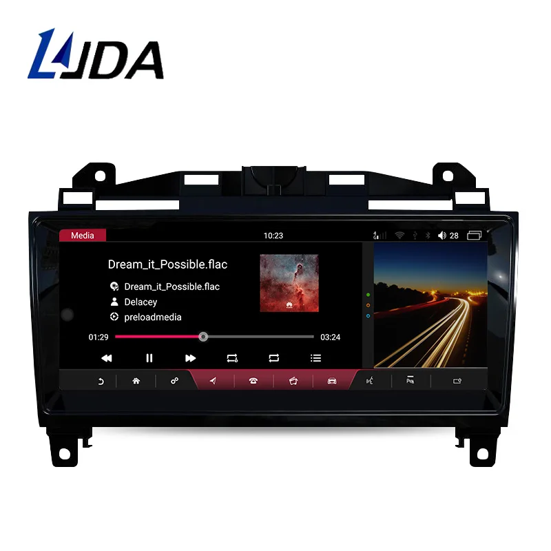 LJDA Android 13 Car Multimedia Player For Jaguar F TYPE F-TYPE 2013-2020 Car Radio 10.25 Inch GPS Stereo Wireless Carplay Auto