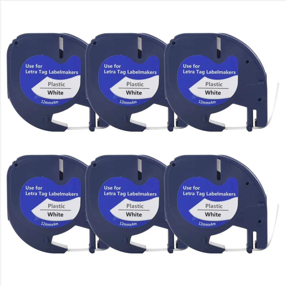 ABNP 6 шт. сменные ленты для этикеток, устройство для изготовления этикеток для 91331 белого цвета, 4 м x 12 мм, принтер для этикеток для устройства изготовления этикеток