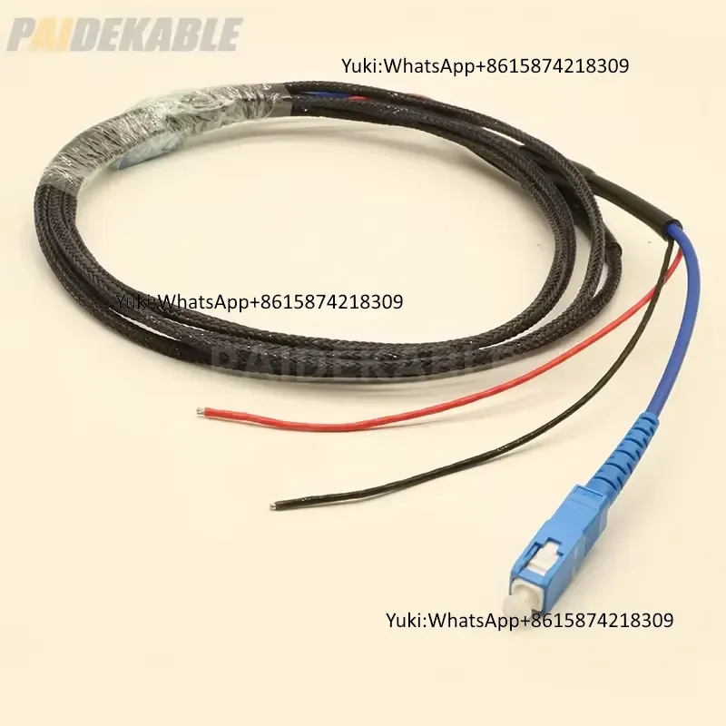 Высококачественный кабель Paide PDK81300 2x18AWG+1SM с оптоволоконной оплеткой, низковольтный, термостойкий, для дронов, с разъемом FC, 1000В постоянного тока