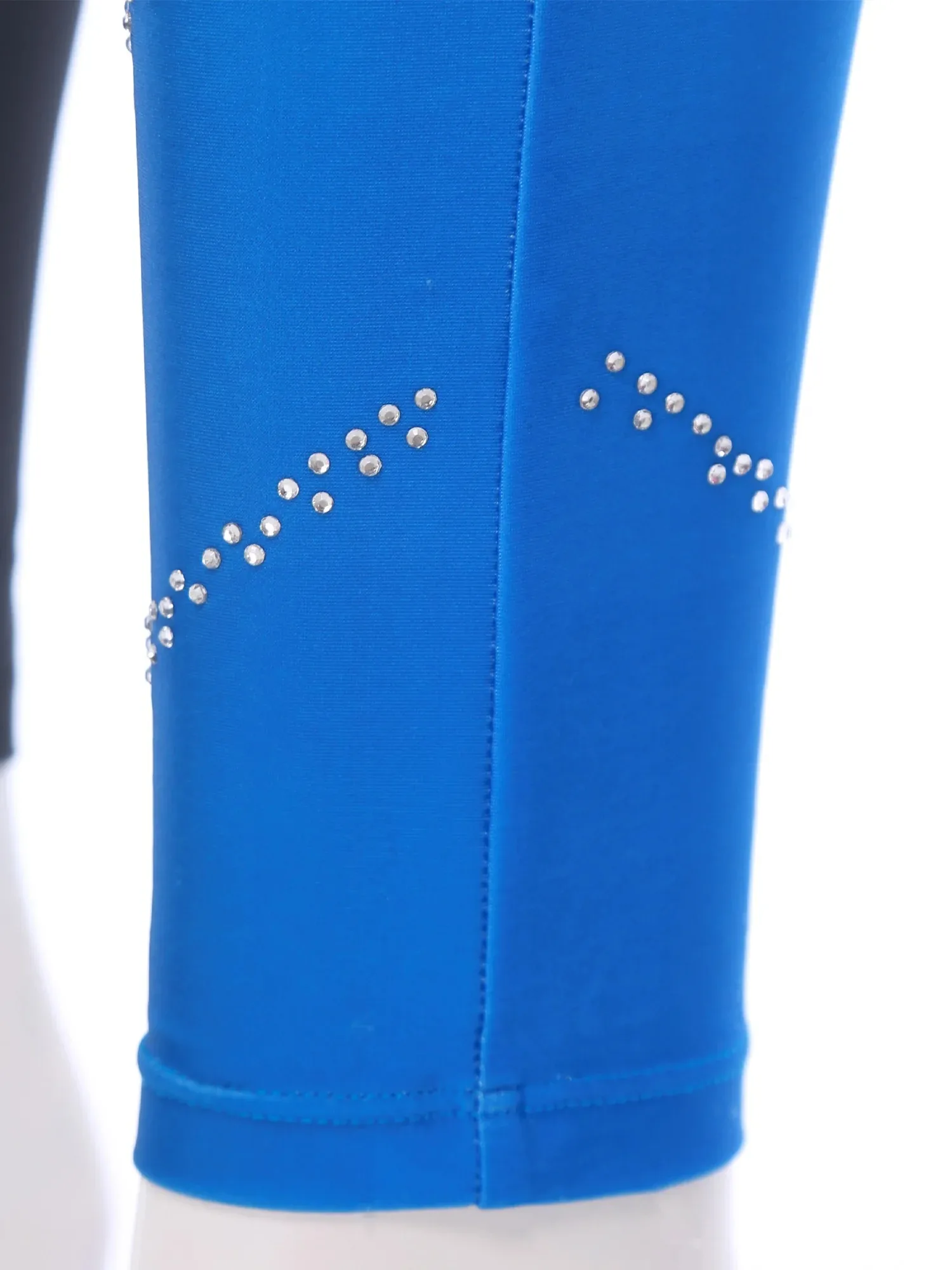 

Kids Girls Lyrical Dance Outfit Long Sleeve Shiny Rhinestones Crop Top+Skirt Set Gymnastics Figure Skating Performance Dancewear