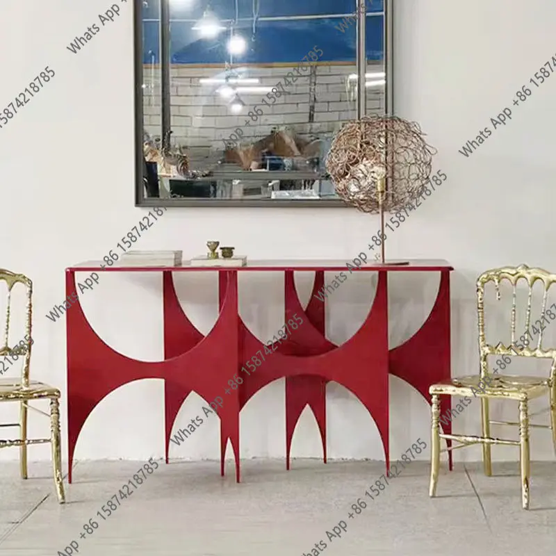 

Italian minimalist entryway modern model house light luxury hotel living room entrance aisle corridor decoration table