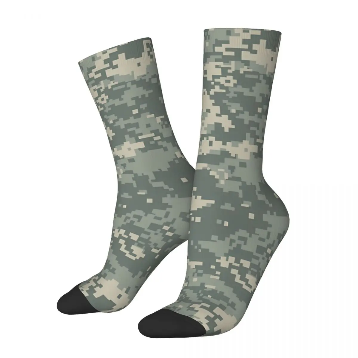 

Army ACU Funny Men's Socks Retro Camouflage Hip Hop Casual Crew Sock Gift Pattern Printed