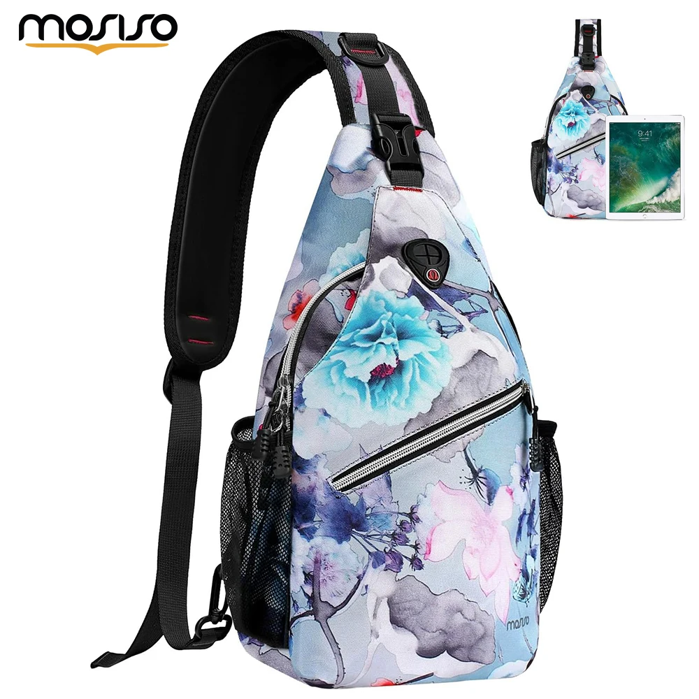 

Рюкзак на слинге MOSISO для женщин и мужчин, туристический рюкзак с узором, веревка, сумка через плечо, тушь для мытья, живопись, спорт, гора