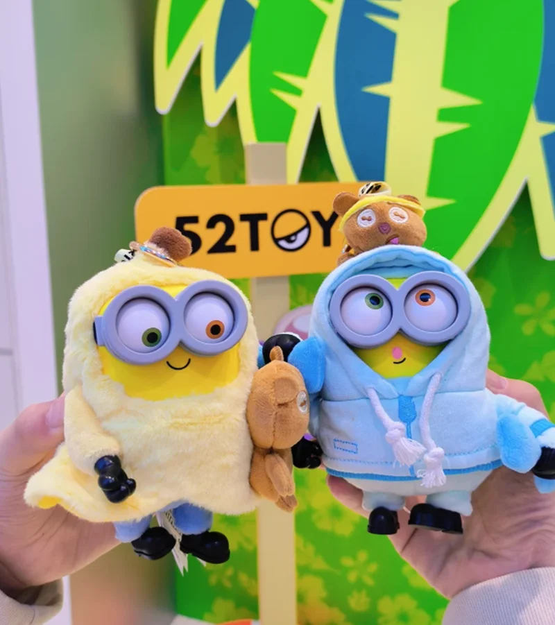 52TOYS Bob Tim Minions Best Friends Together Series Plush Keychain Blind Box Fashionable Toy Gift