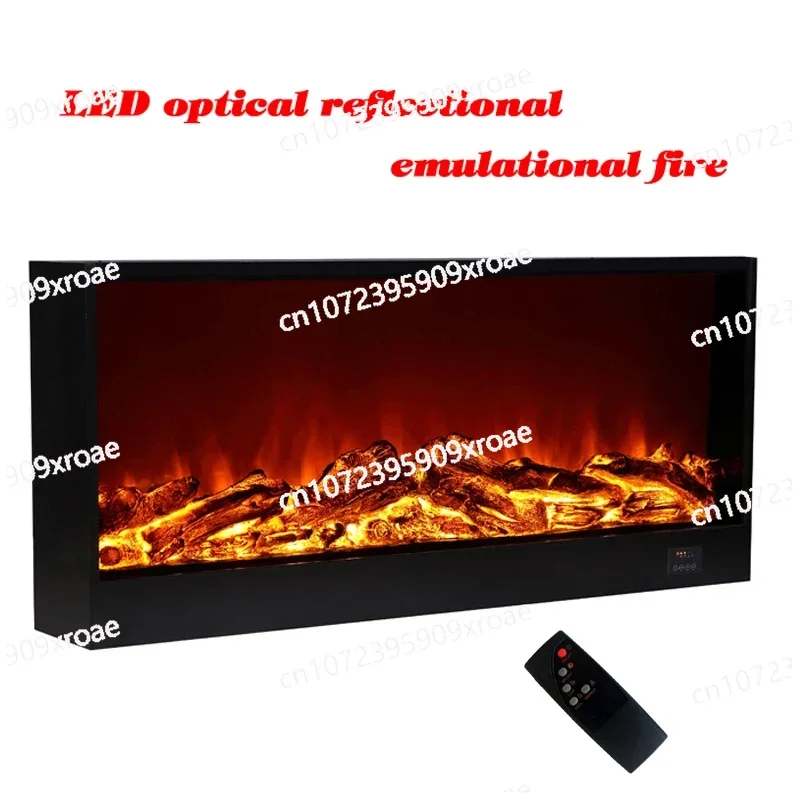 

Electric Fireplace Firebox Insert Burner Room Heater LED Optical Fire Artificial Emulational Flame Decoration Warm Air Blower