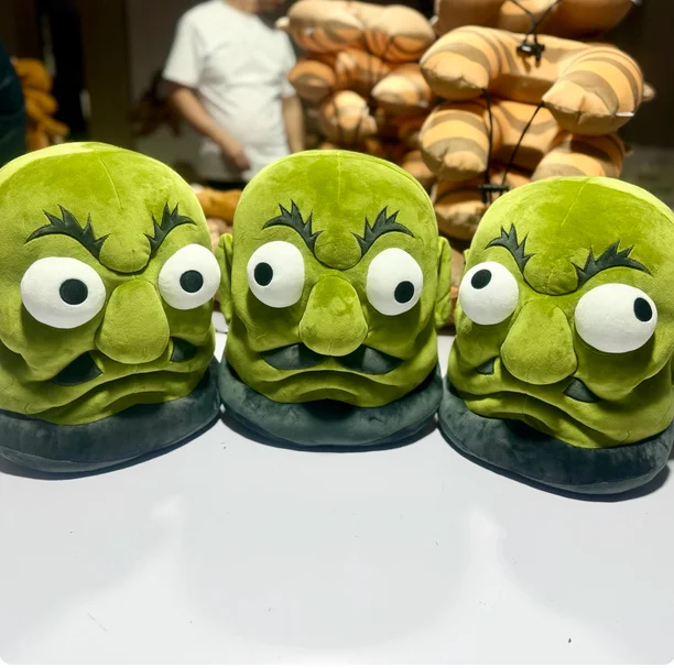 

New Japan Anime Kashira Head Green Head Plush Toy Ghib Park 3 styles 30cm