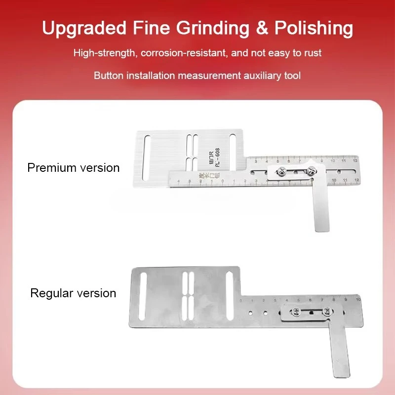Needle sewing new adjustable buckle hole gauge - accurate buckle hole positioning suture ruler