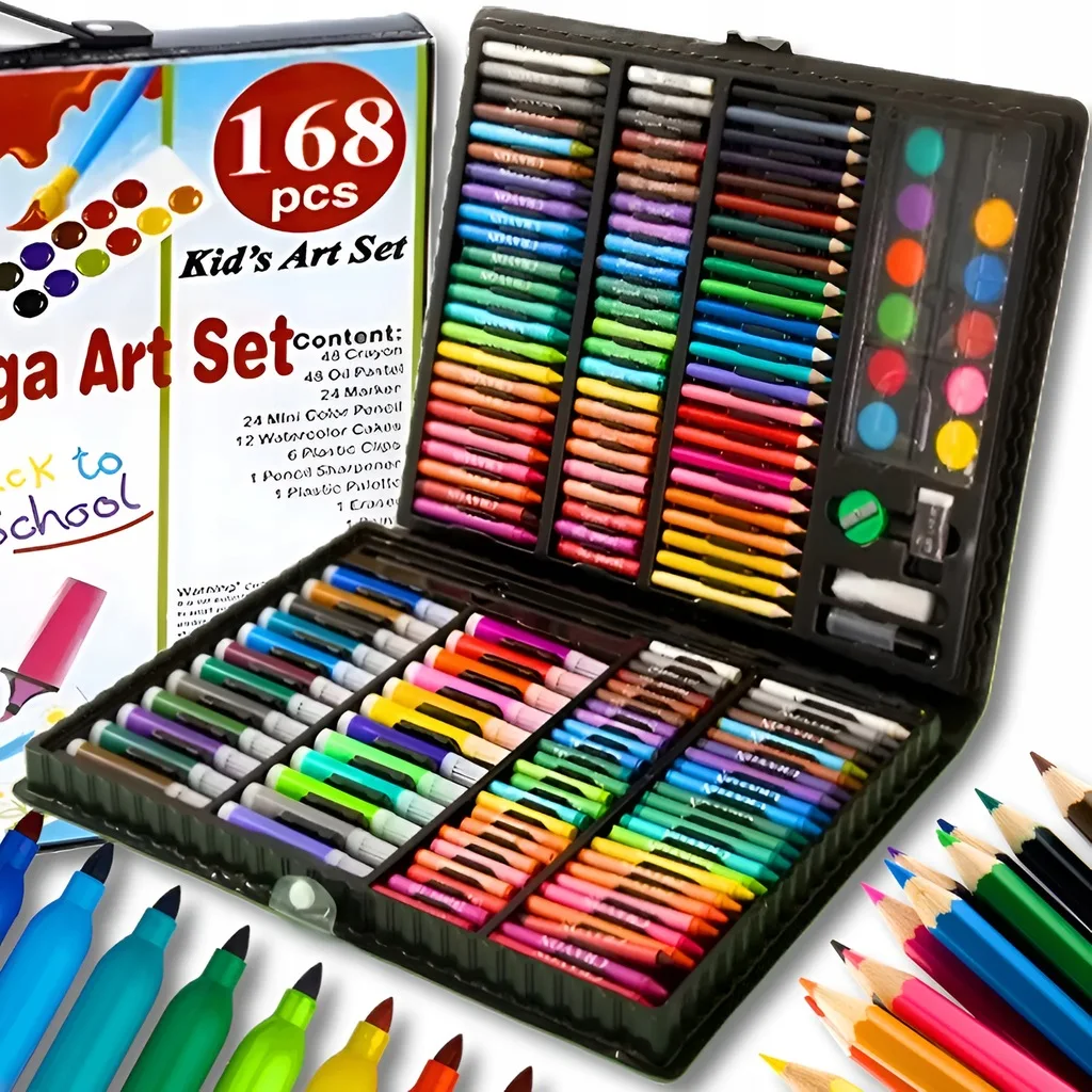 Kit Per Dissemnare E Disegnare Per Bambini In Valigetta 168 El. Regalo