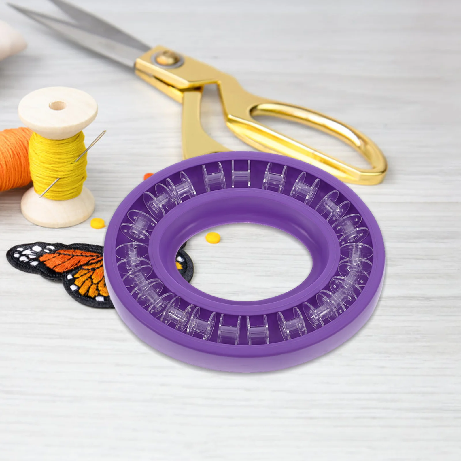 

1Set Bobbin Storage Box Durable Bobbin Holder Organizer Convenient Sewing Supplies Thread Container Sewing Supplies