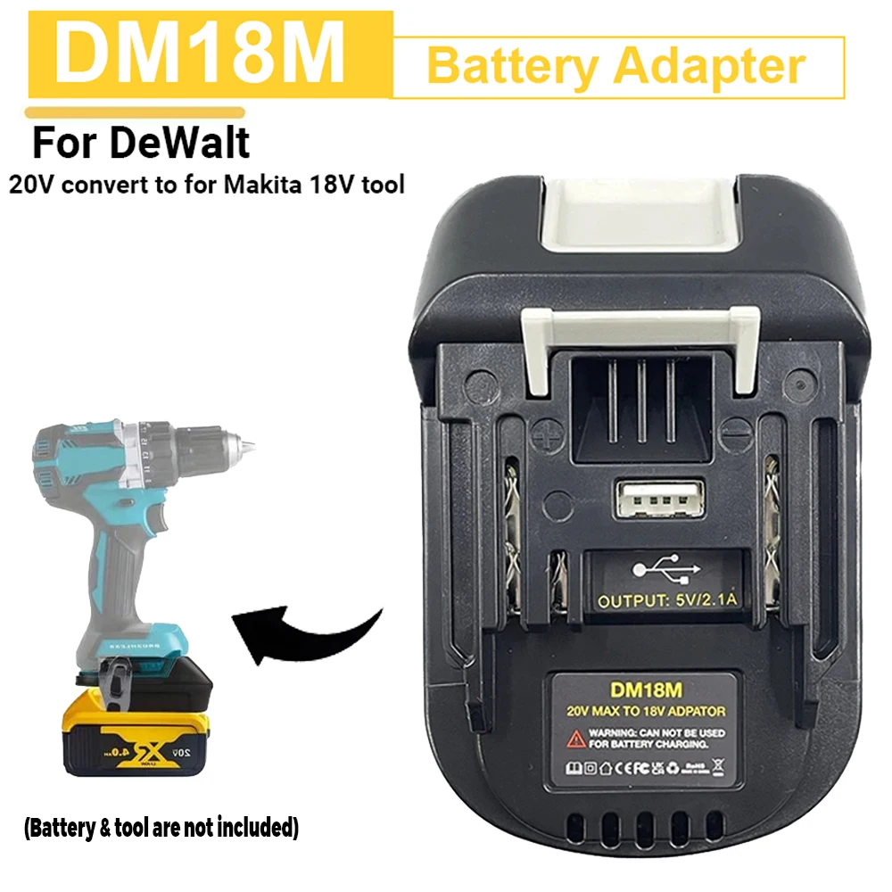

Electric Power Tool Adapter Converter Battery Adapter for Dewalt DCB200 DCB205 20V Lithium to for Makita BL1830