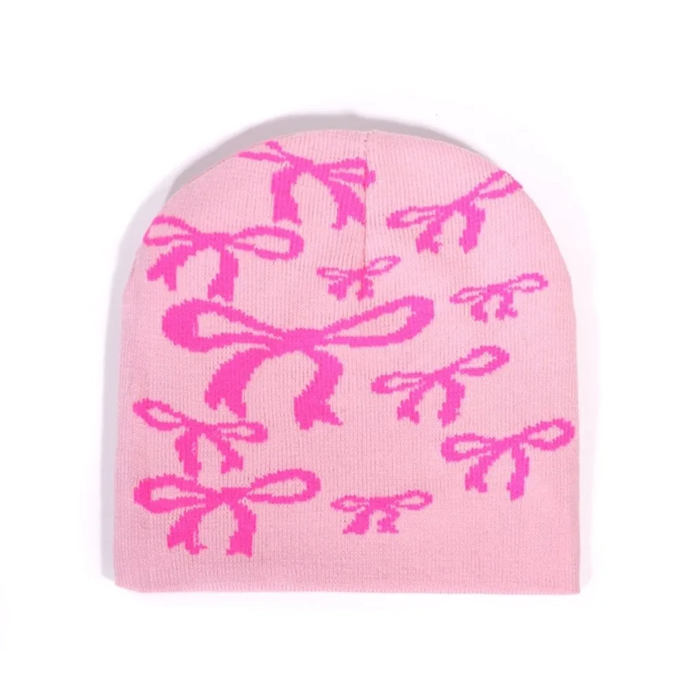 Moda lã acrílico tricô boné chapéu quente ins gorro gorro y2k casual crânios ao ar livre