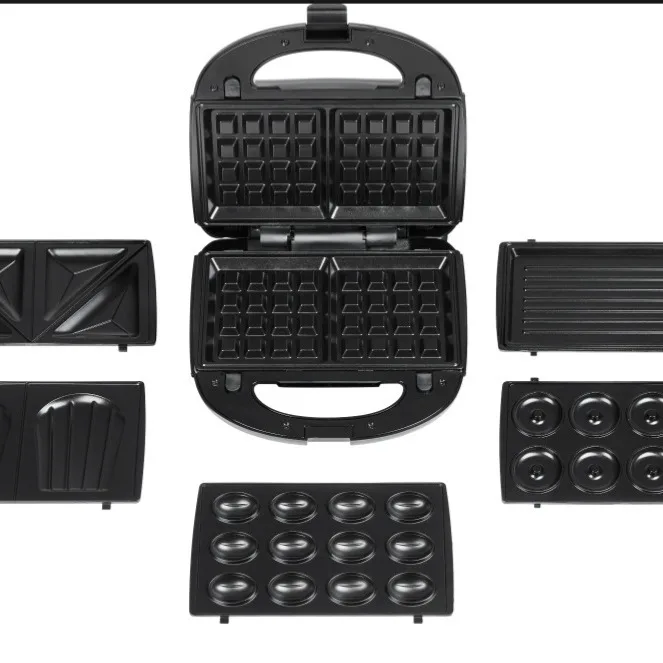 800W 6 in 1 Breakfast Sandwich Maker Set Toaster Breakfast Maker 6 in 1 Toaster Sandwich Maker