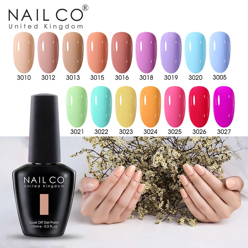 

NAILCO Nude Color Series Set UV Nail Gel Polish Nails Vernis Hybrid Soak Off Lucky Gel Nail Lacquer Nails Gel Polish LED Esmalte