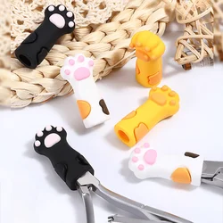 Knitting needle or sewing scissoris point protectors cute cat's paw Sewing Scissor Sheath Portable