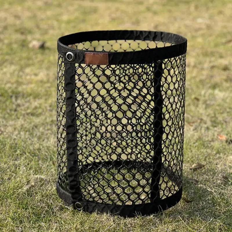 

Outdoor Trash Net Pocke Portable Camping Stainless Steel Folding Garbage Pouch Garbage Storage Holder Folding Mesh Drying Rack