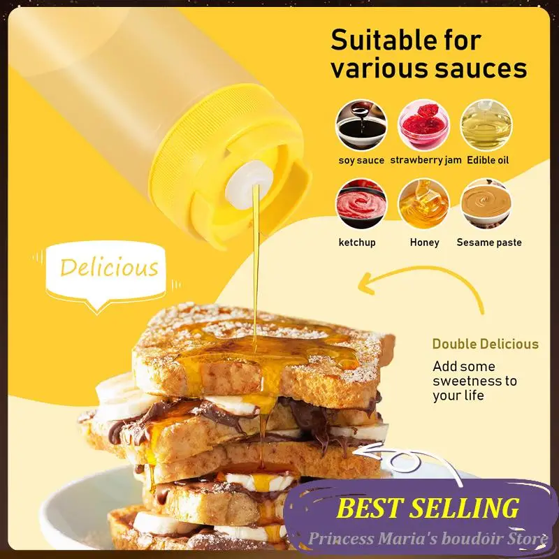 AB30-Inverted Plastic Squeeze Bottles Plastic Squeeze Bottle 16Oz Refillable Tip Large Valve Dispenser Condiment For Sauces Ketc