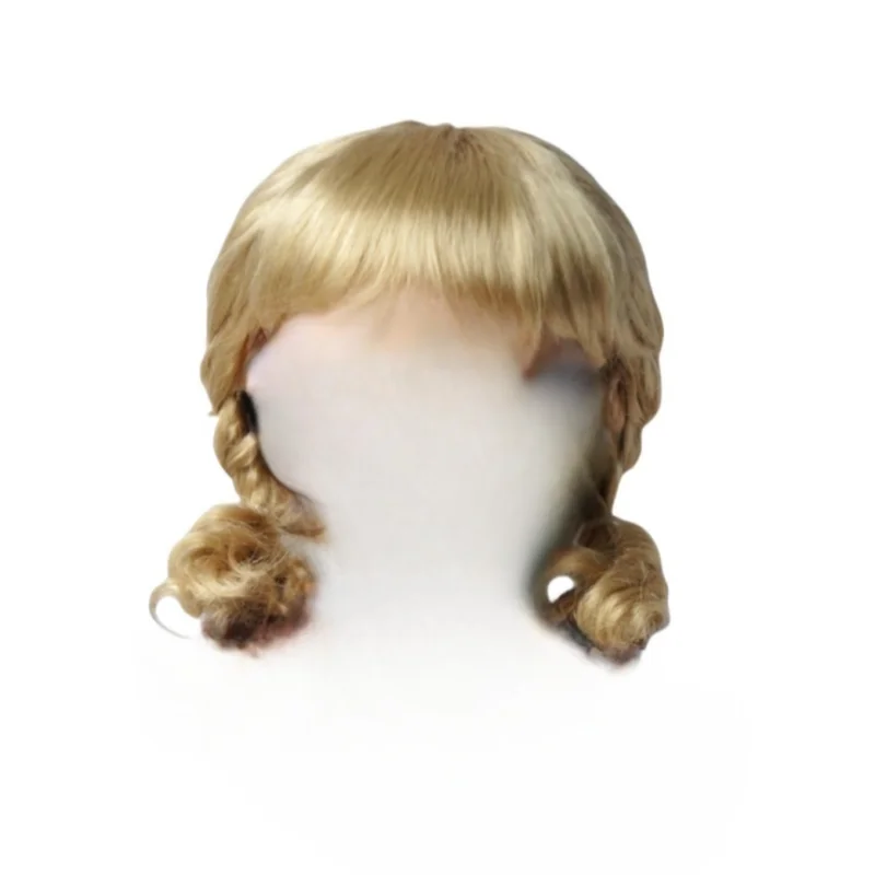 Accessori per bambole Fujusuns JD571 9-10 pollici 10-11 pollici 11-12 pollici Trecce ricci intelligenti Capelli corti Anna Parrucche per bambole BJD in mohair sintetico