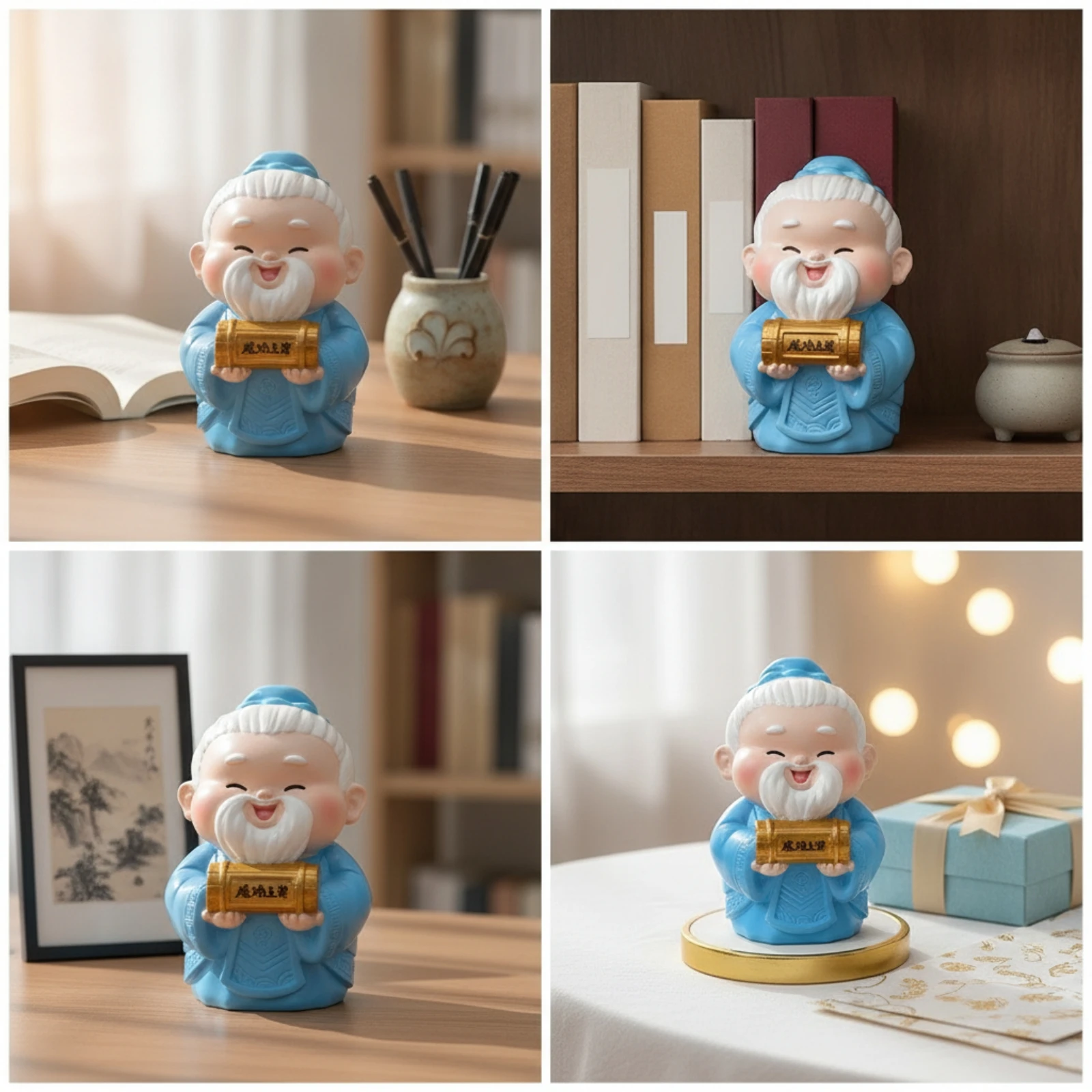 Ancient Philosopher Figurine Motivational Ancient Philosopher Statue Tabletop Decoration Auspicious Desk Decor Compact