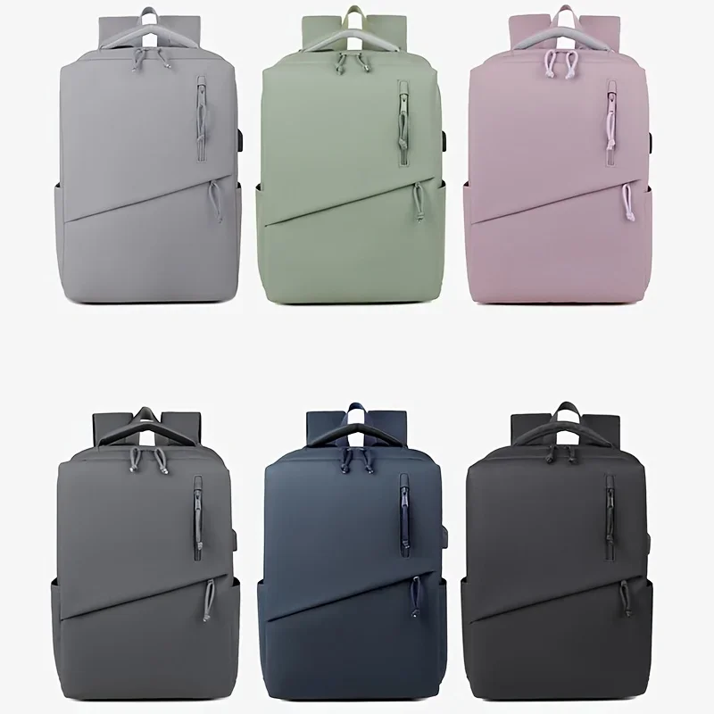 Fashion Women's Casual Backpack, Large Capacity Laptop Backpack, Simple Solid Color Backpack, Suitable for Commuting, Travel Etc